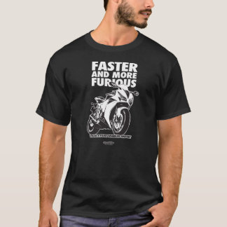T-shirt da motocicleta - mais furioso mais rápido