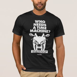 T-shirt da motocicleta - máquina do tempo