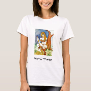 T-shirt da mulher do guerreiro