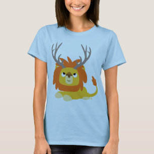 T-shirt da mulher do Leão Antlered