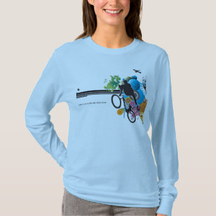 T-shirt da mulher - faça o divertimento & viva a