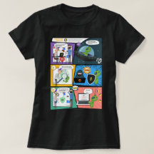 T-Shirt da Mulher Protetora Negra das Histórias em