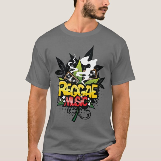 T-shirt da música da reggae (Frente)