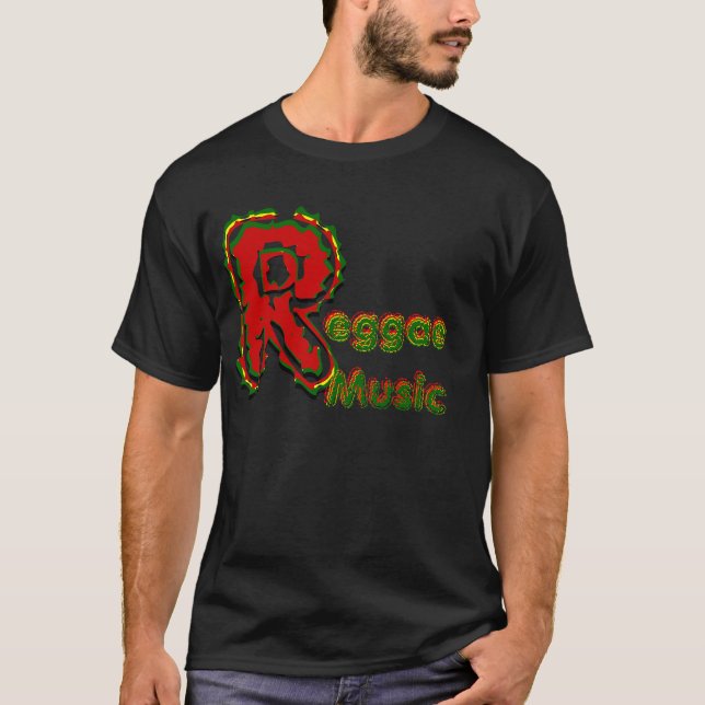 T-shirt da música da reggae (Frente)