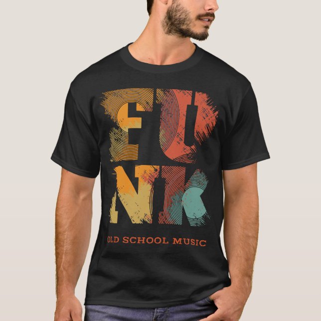T-shirt da música da velha escola do funk (Frente)