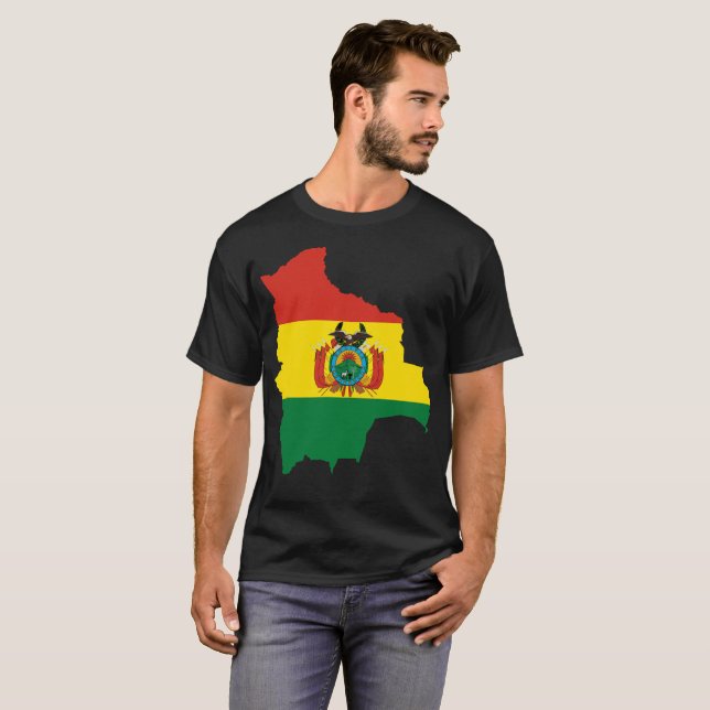 T-shirt da nação de Bolívia (Frente Completa)