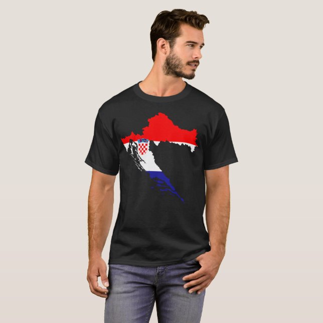 T-shirt da nação de Croatia (Frente Completa)