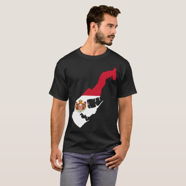 T-shirt da nação de Monaco (Frente Completa)