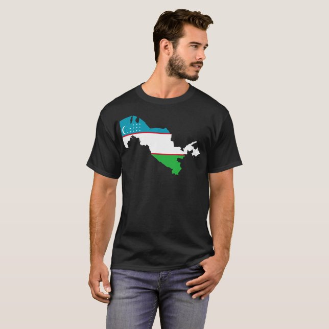 T-shirt da nação de Uzbekistan (Frente Completa)