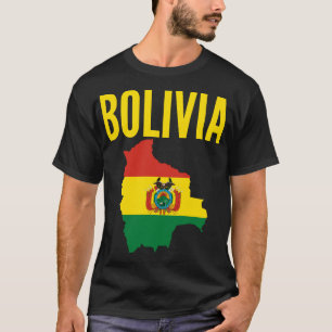 T-shirt da nação do mapa de Bolívia
