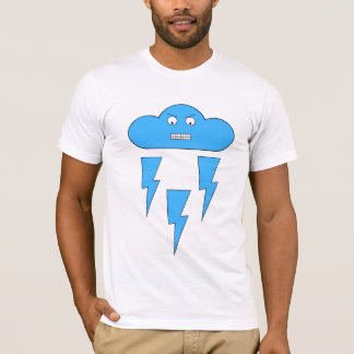 T-shirt da nuvem do humor (irritado/relâmpago)