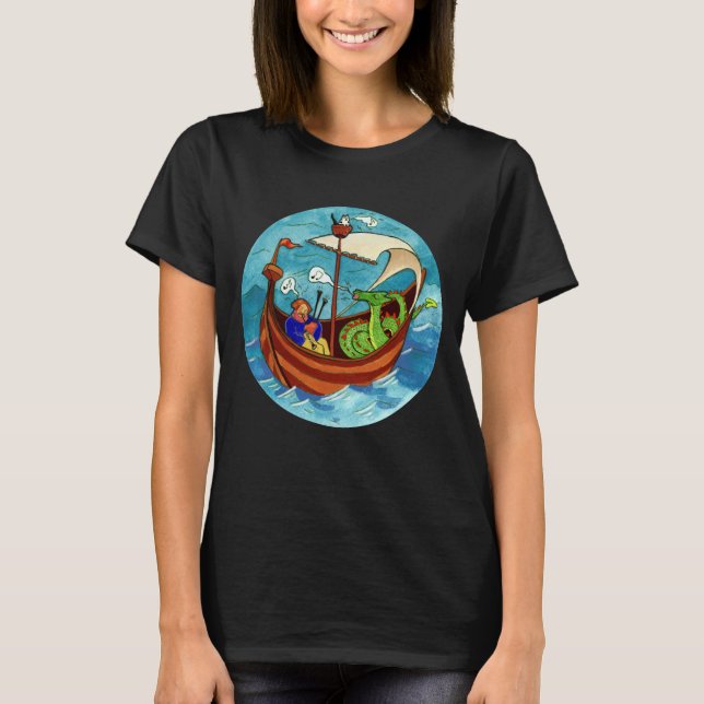 T-shirt da obscuridade da banda do barco do (Frente)