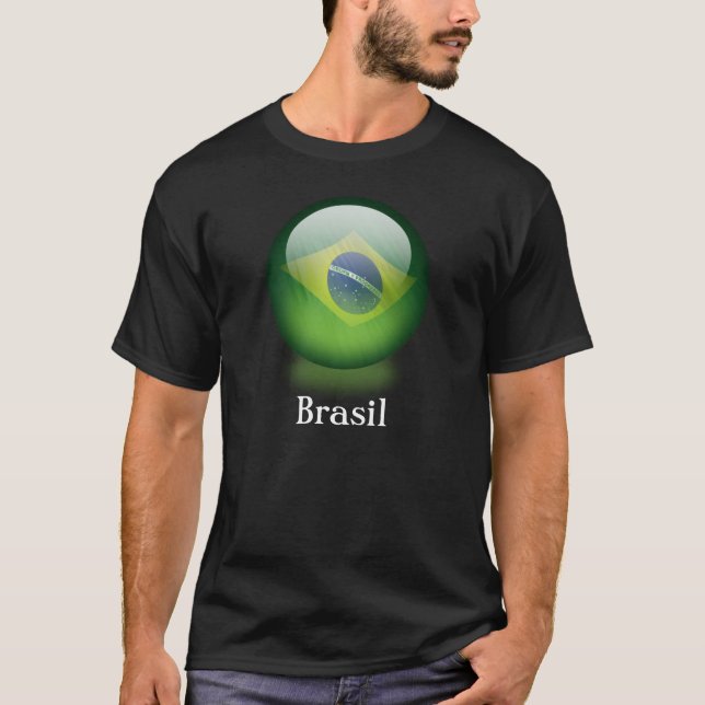 T-shirt da obscuridade da esfera de Brasil (Frente)