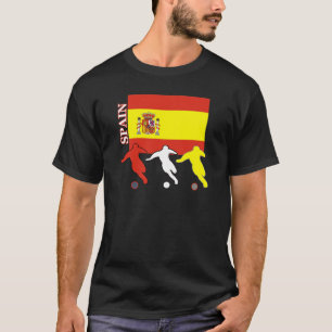T-shirt da obscuridade da espanha do futebol
