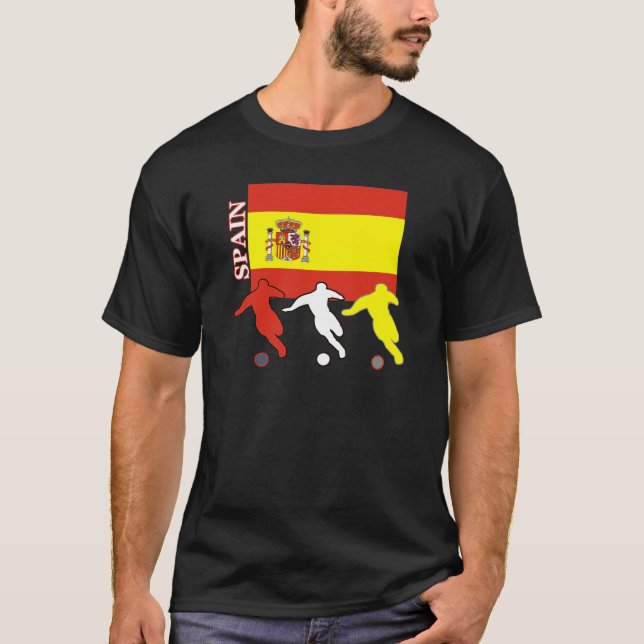 T-shirt da obscuridade da espanha do futebol (Frente)