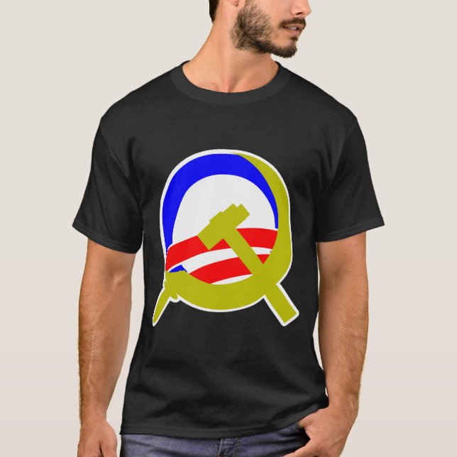 T-shirt da obscuridade da foice e do martelo de (Frente)