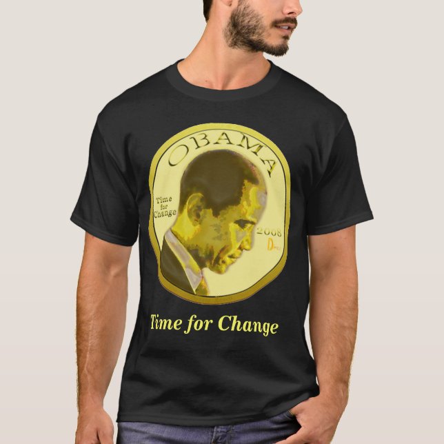 T-shirt da obscuridade da moeda de Obama (Frente)