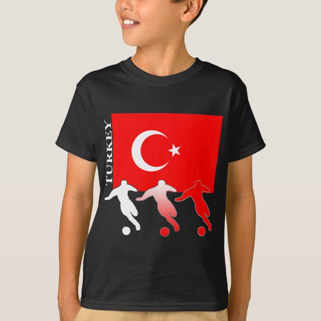 T-shirt da obscuridade de Turquia do futebol (Frente)