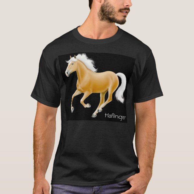T-shirt da obscuridade do cavalo de Haflinger (Frente)