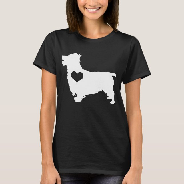 T-shirt da obscuridade do coração de Terrier (Frente)