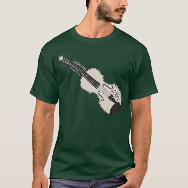 T-shirt da obscuridade do violino do Mo da (Frente)