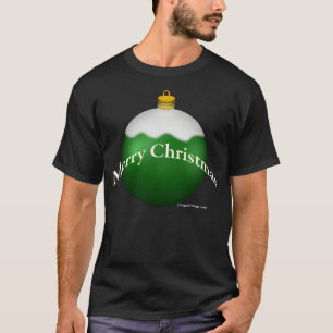 T-shirt da obscuridade dos enfeites de natal do