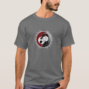 T-shirt da obscuridade dos homens do Aikido de