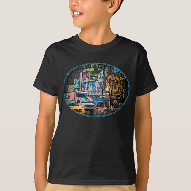 T-shirt da obscuridade dos miúdos dos quadros de (Frente)