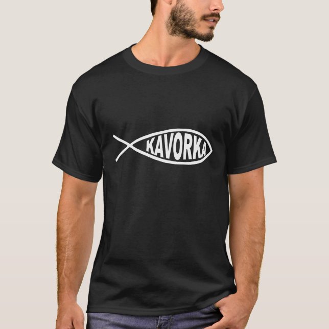 T-shirt da obscuridade dos peixes de Kavorka (Frente)