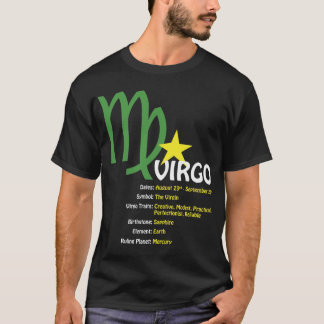 T-shirt da obscuridade dos traços do Virgo