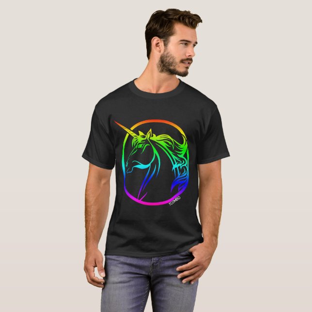 t-shirt da ofensiva do unicórnio do arco-íris (Frente Completa)