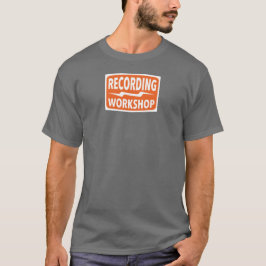T-shirt da oficina da gravação