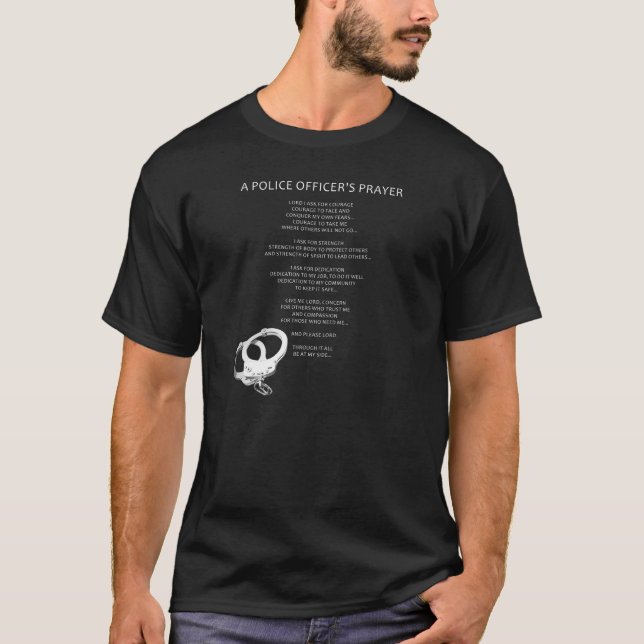 T-shirt da oração dos agentes da polícia (Frente)