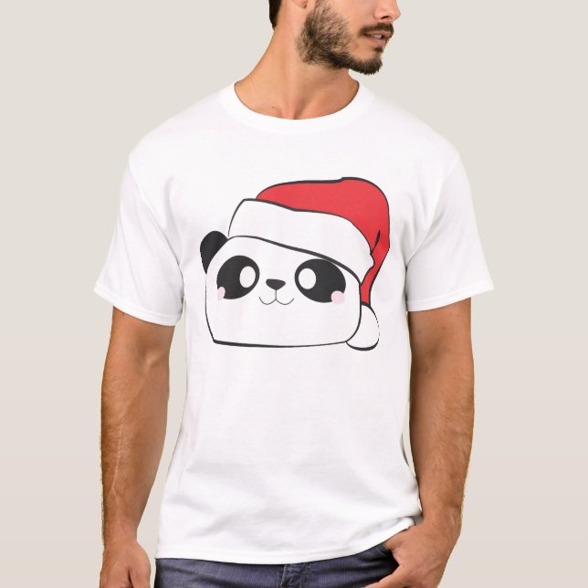 T-shirt da panda do papai noel (Frente)