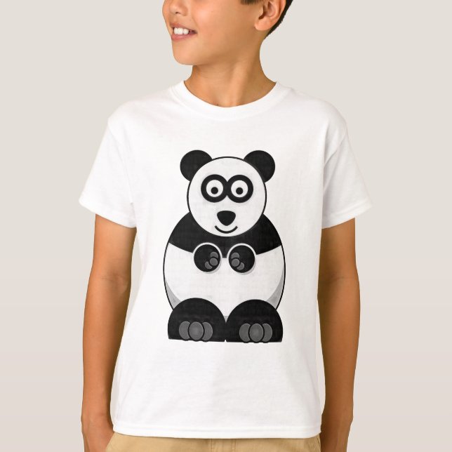 T-shirt da panda dos desenhos animados dos miúdos (Frente)