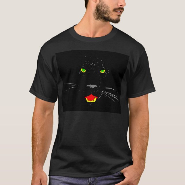 T-shirt da pantera preta (Frente)