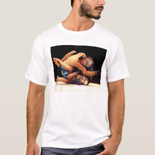 T-shirt da paródia da arte. Arte marcial misturad