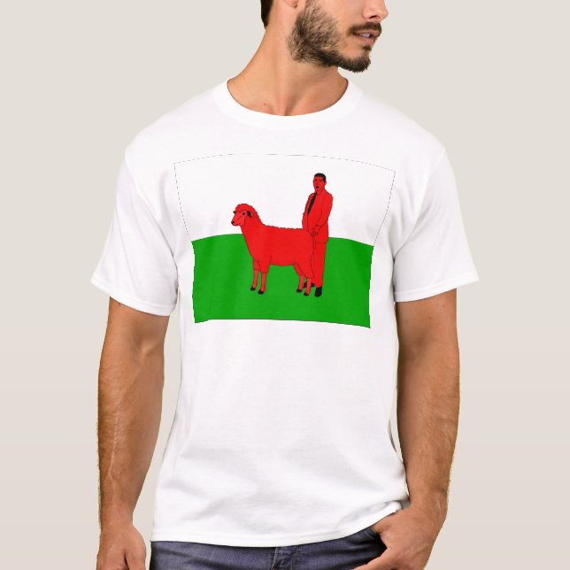 T-shirt da paródia da bandeira de Galês (Frente)