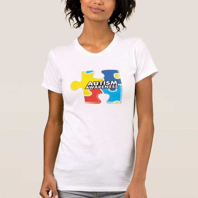 T-shirt da parte do quebra-cabeça da consciência (Frente)
