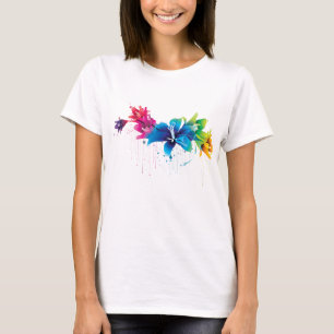 T-shirt da parte superior da colheita das mulheres