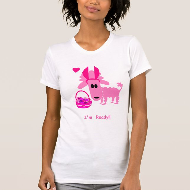 T-shirt da páscoa de PinkyPoodle (Frente)