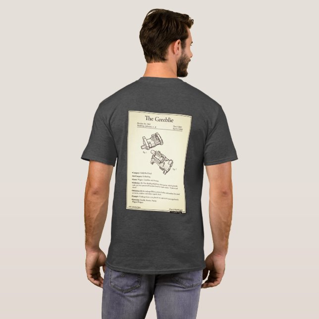 T-shirt da patente de Greeblie (Parte Traseira Completa)