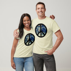 T-shirt da paz de mundo