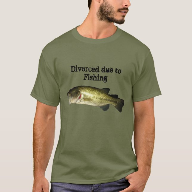 T-shirt da pesca engraçada e dos homens (Frente)