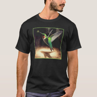 T-shirt da pintura do colibri