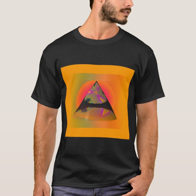 T-Shirt da Pirâmide Geo Abstrato (Frente)