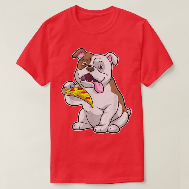 T-Shirt da Pizza de Cão (Frente do Design)
