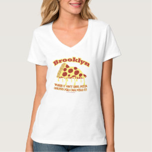 T-shirt da pizza do estilo de Brooklyn