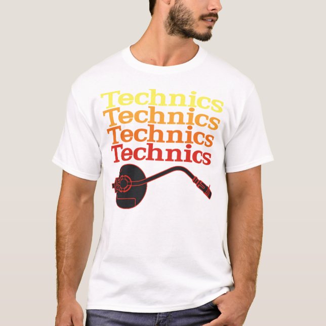 T-shirt da plataforma giratória das técnicas (Frente)