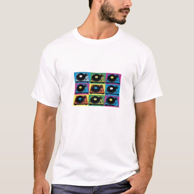 t-shirt da plataforma giratória do vinil do (Frente)
